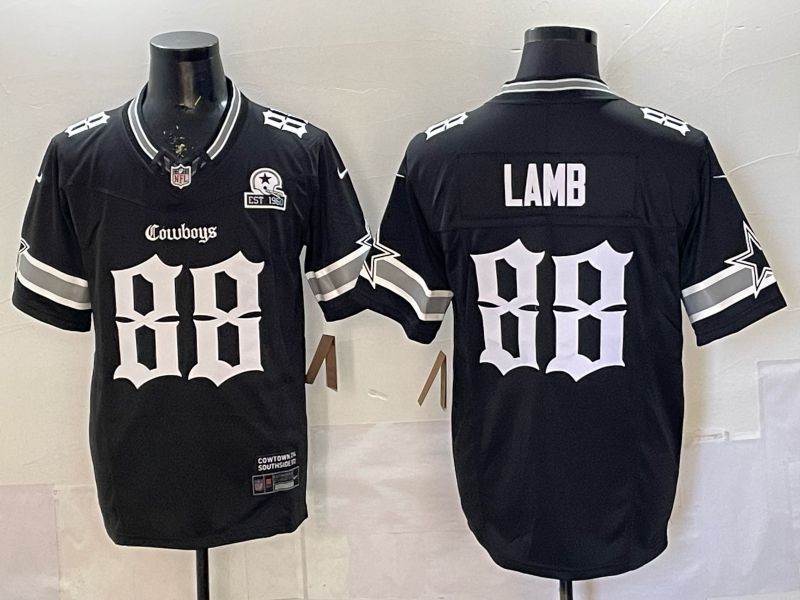 Men 2025 Nike Dallas Cowboys #88 Lamb Black 7th generation Limited NFL Jersey 001->new york giants->NFL Jersey